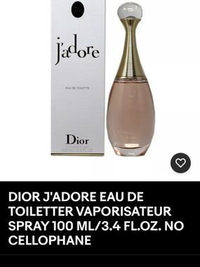 Dior J'adore Bottle in Pale Pink and Gold Accents NEW In Box
